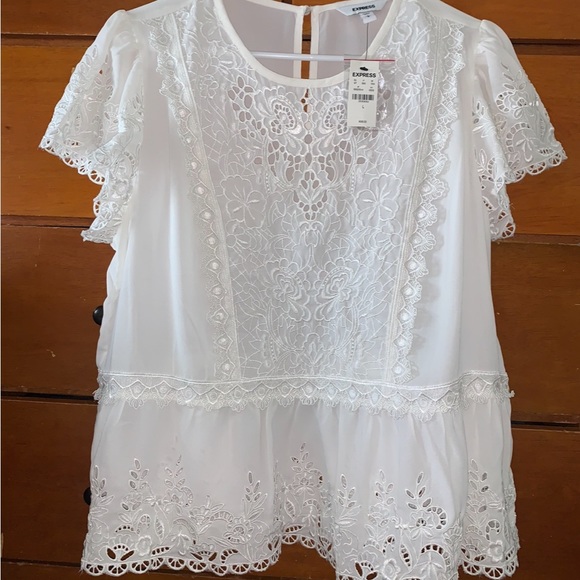 Express Tops - Express eyelet lace blouse
